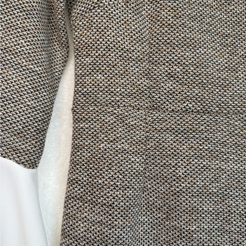 Black and White Tweed Long Sleeve Dress - Picture 4 of 5